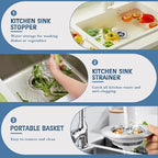 Uppgraderad 3-i-1-avloppsfilter för köksvask