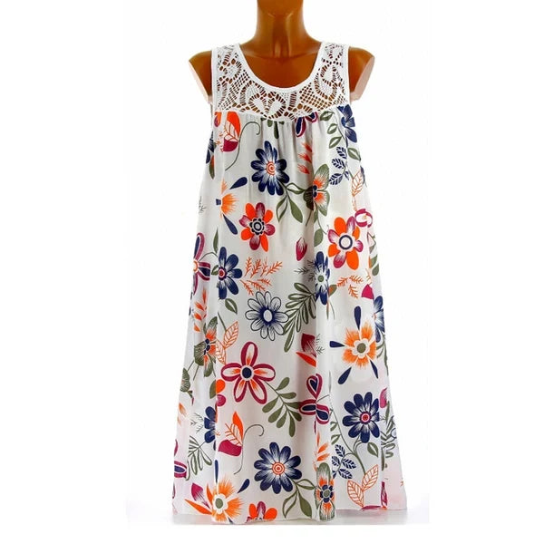 💕Naisten elegantti hihaton kukkakuvioinen mekko✨3 % alennuskuponkikoodi: VAL3