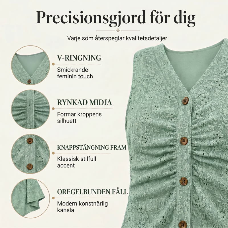 ✨ Elegantti pitsinen midimekko – V-pääntie, puhvihihat ja röyhelöhelma ✨✨3 % alennuskuponkikoodi: VAL3