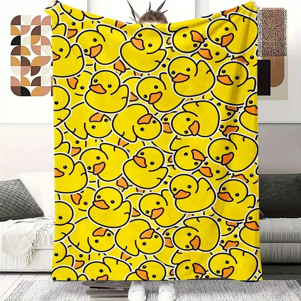 🎁 Söpö hymyilevä dinosauruskuvioinen flanellipeitto