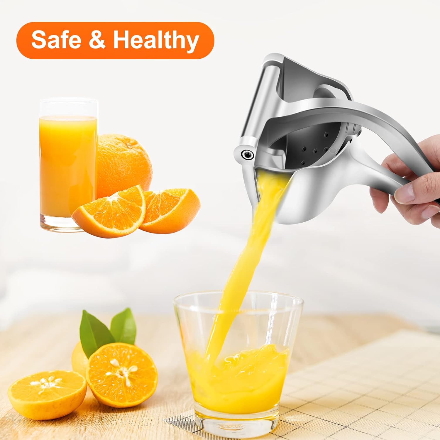 🎁 Kraftig handjuicepress (färsk juice på några sekunder, ingen kladd)
