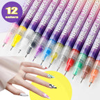 🎁Hett REA ⏳12-färg set med nagelkonstpennor