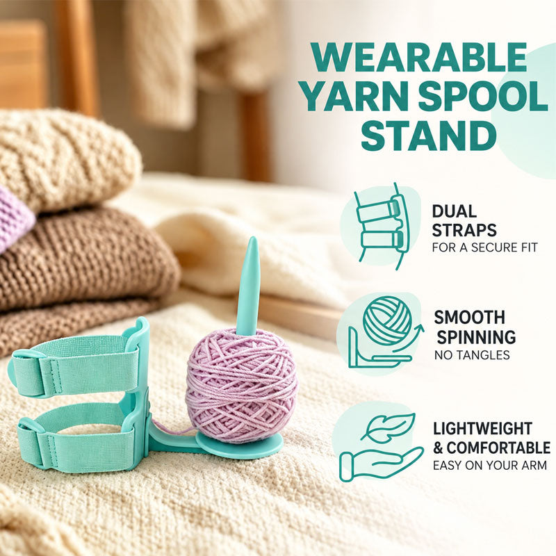 🧶 Kannettava käsivarsilankapidike neulontaan & virkkaukseen ✨3 % alennuskuponkikoodi: VAL3