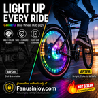 ⏳️Rajoitetun ajan -50 %! 💡🚴‍♀️Pakollinen hankinta pyöräilyharrastajille!🌃Valaise yö 🚴 Värikäs pyörän napavalaisin
