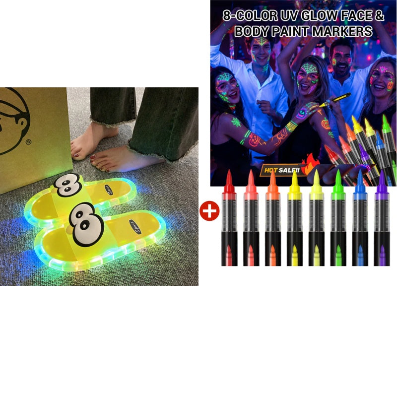 👣👣Söpöt tohvelit, joissa on valaistuja sarjakuva-aiheita