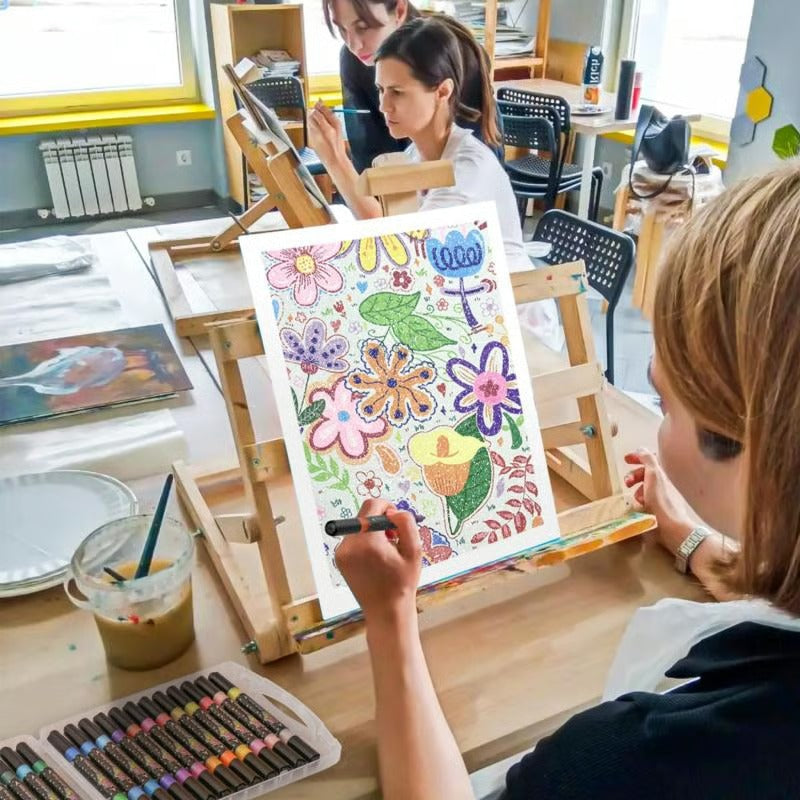 🎨Kimalleefektisivellintussit🥇✨: Luo kimaltelevaa taidetta tasaisesti 🥳(🌈24–96 väriä | Tasainen, ei tukkeutumista | Ei läpivuotamista📝)