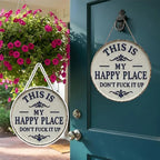 ✨Happy Place – Vintage-metallikyltti