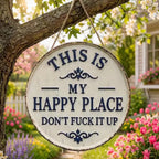 ✨Happy Place – Vintage-metallikyltti
