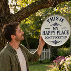 ✨Happy Place – Vintage-metallikyltti