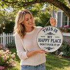 ✨Happy Place – Vintage-metallikyltti