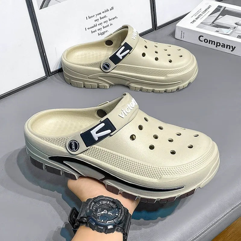 Miesten hengittävät slip-on-sandaalit