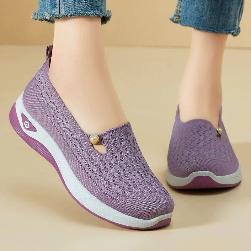 👟 Naisten vapaa-ajan verkkokankaiset urheilukengät - Mukava istuvuus, holvituki