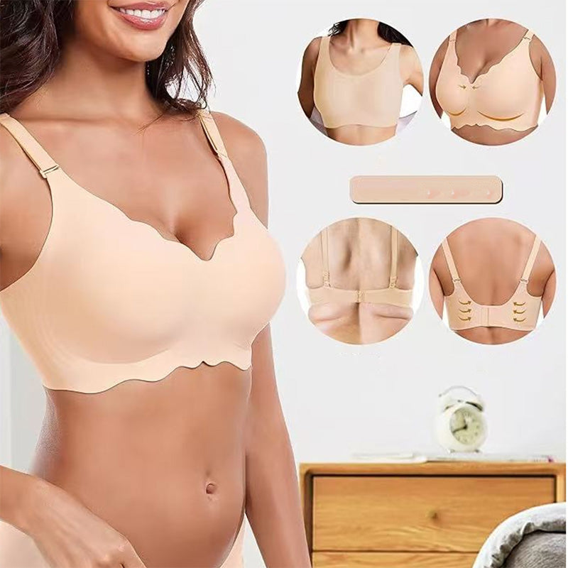 ✨1+1 ilmaiseksi💥Syvälle uurrettu V-aukkoinen push-up-liivi, kaaritueton ja saumaton
