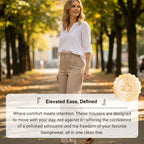 🌟👖 Tyylikkäät naisten housut korkealla vyötäröllä - rypyttömät ja kestävät toimistoon ja arkeen 🌿✨