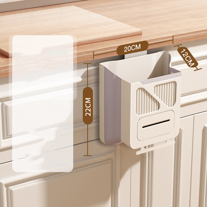 Folding Hanging Kitchen Waste Trash Can