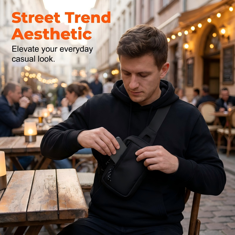 🎒 RAJOITETUN AJAN 49 % ALENNUS! 💥 Urban Commuter Sling Bag miehille – Minimalistinen, Vedenkestävä, Kevyt ✨