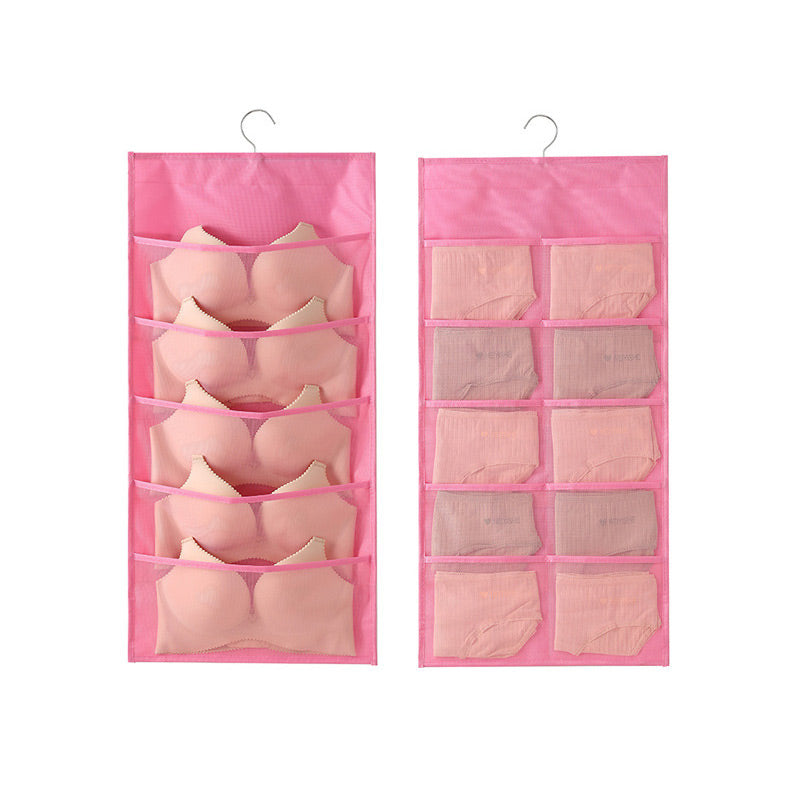 🧦 RAJOITETUN AJAN -50 % ALE! ✨ Kaksipuolinen alusvaatteiden säilytysteline – läpinäkyvä verkko, pyörivä koukku, tilaa säästävä 👙