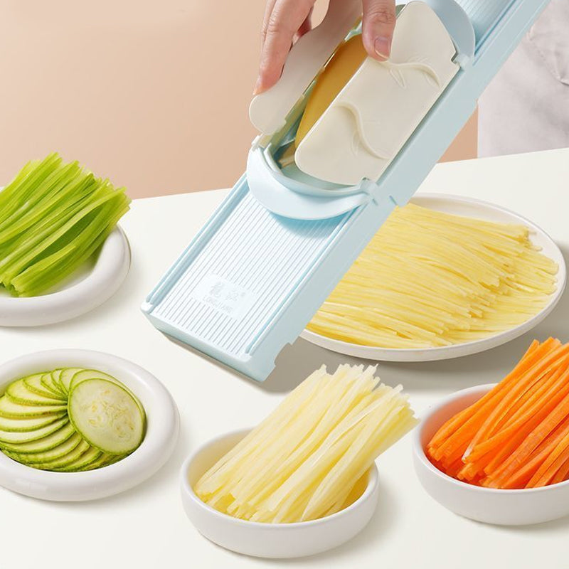 🔪 NYT 50% ALE! 🥬 Monitoiminen keittiön vihannesleikkurisetti – 4 leikkaustyyliä ja ultraterävät veitset – Täydellinen nopeaan ja turvalliseen ruoanlaittoon 🍅