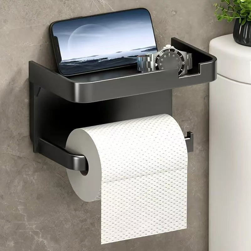 📢📢50% ALE NYT!! ⏰Seinään kiinnitettävä wc-paperiteline säilytyshyllyllä