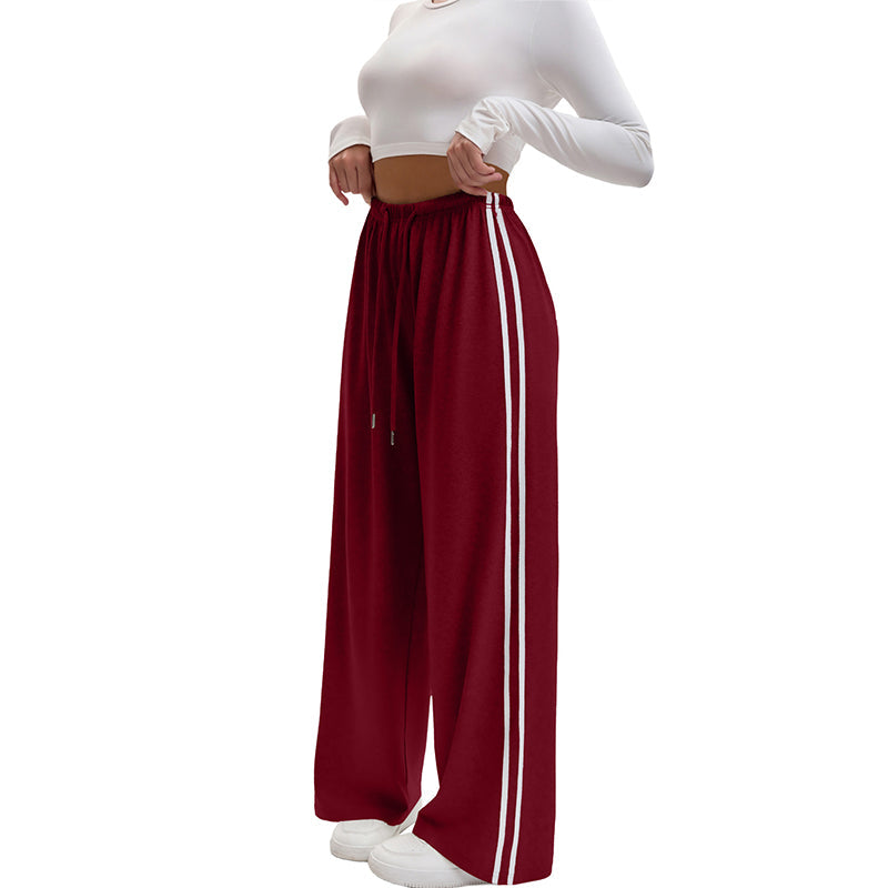 🌸 50% ALENNUS NYT! 🌸Naisten tyylikkäät raidalliset kiristysnyörilliset verryttelyhousut✨3 % alennuskuponkikoodi: VAL3