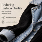 ⌛Rajoitetun ajan tarjous - Naisten elegantti denim-saumattu joustinneule takki✨3 % alennuskuponkikoodi: VAL3