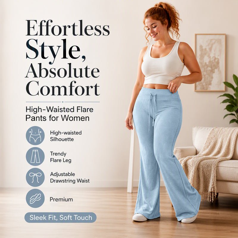🌸Poikkeuksellinen kampanja: 50 % alennus👖Korkeavyötäröiset levenevät housut naisille✨3 % alennuskuponkikoodi: VAL3