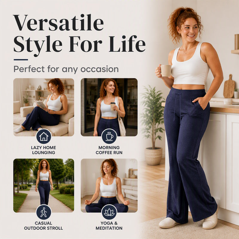 🌸Poikkeuksellinen kampanja: 50 % alennus👖Korkeavyötäröiset levenevät housut naisille✨3 % alennuskuponkikoodi: VAL3