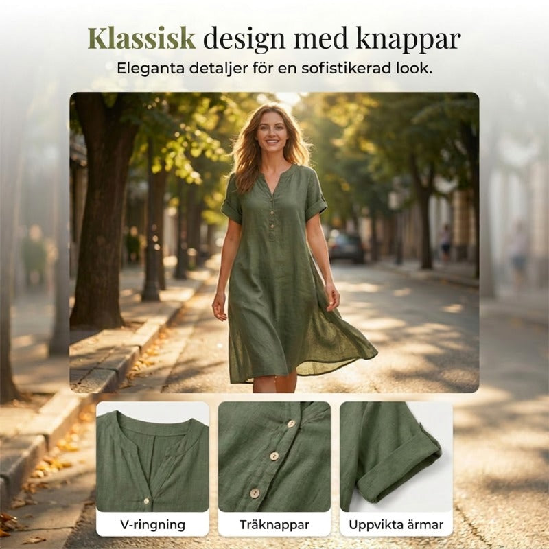🏖️ 50% ALE! 👗 Naisten V-aukkoinen tunikamekko – väljä istuvuus, taskut ja hengittävä
